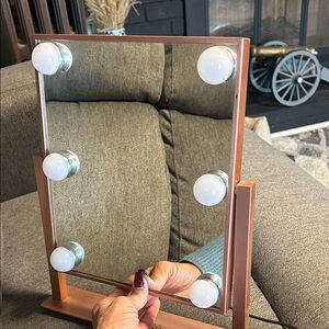 Copper Vanity Mirror with Lights